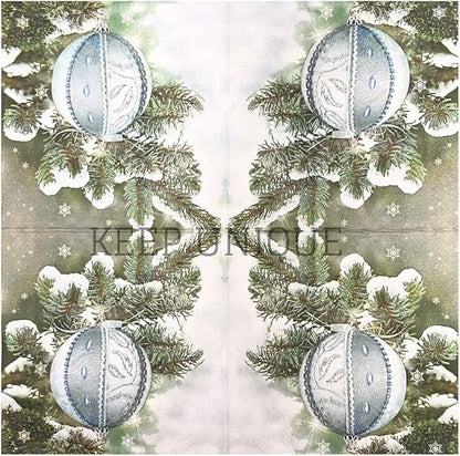 20-ct 13x13 Christmas Paper Decoupage Napkins, 3-Ply Servilletas Tissue Napkin - Image 4
