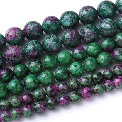 45PCS 8MM Natural Epidote Zoisite Stone Beads Round Loose Stone Beads by JIANJING