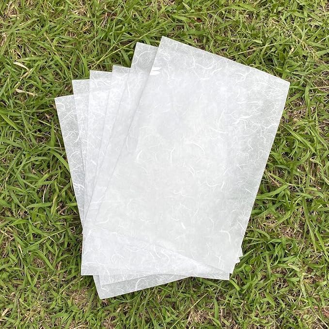 50 Sheets A4 Natural Fiber Mulberry Tree Mulberry Paper Sheets Art Tissue Washi - Image 3