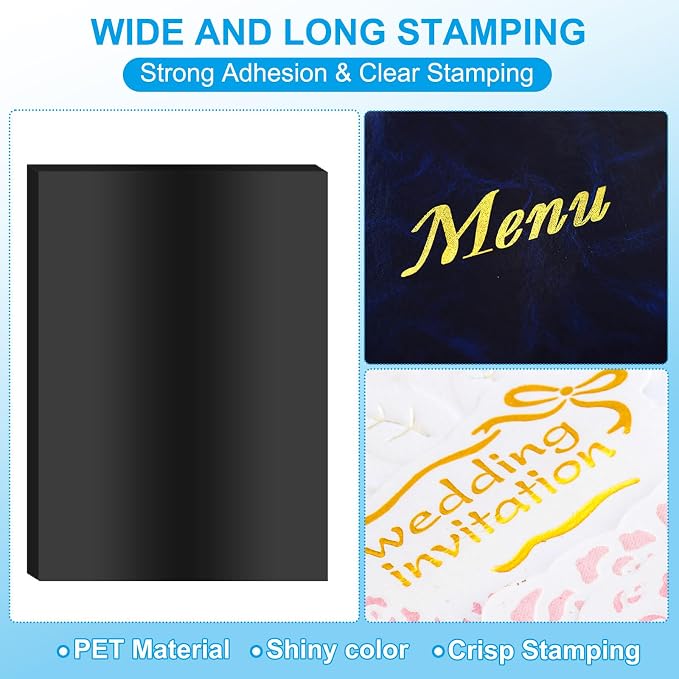 PATIKIL 11.7x8.3" Hot Stamping Foil Paper Sheet, 20 Sheets A4 Heat Transfer Hot - Image 3