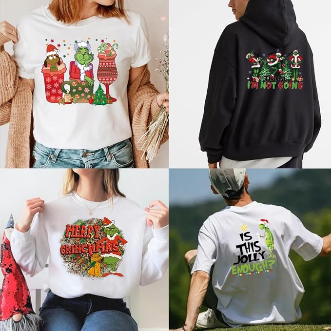 Christmas Iron on Decals Transfer, Funny Christmas Heat Transfer Stickers Iron - Image 4