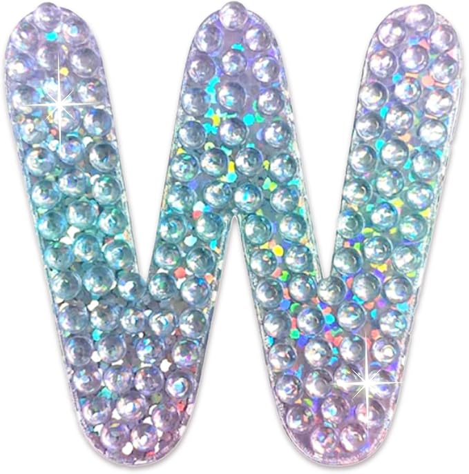 StickerBeans® Rhinestone Alphabet Letter Sticker W by StickerBeans