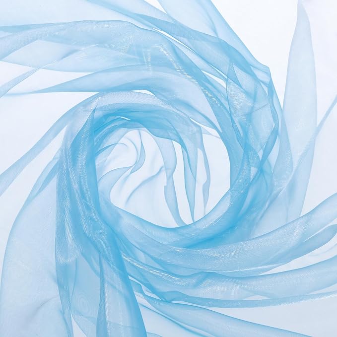 MECCANIXITY Iridescent Sheer Organza Fabric, 10 Yards x 59 Inches Solid by MECCANIXITY