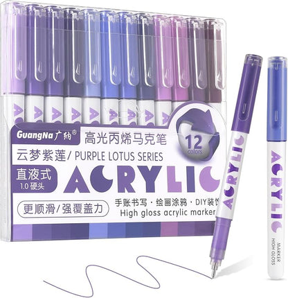 kander Direct Liquid Highlighter Acrylic Marker, 12 Colors Gel Pens by Unknown