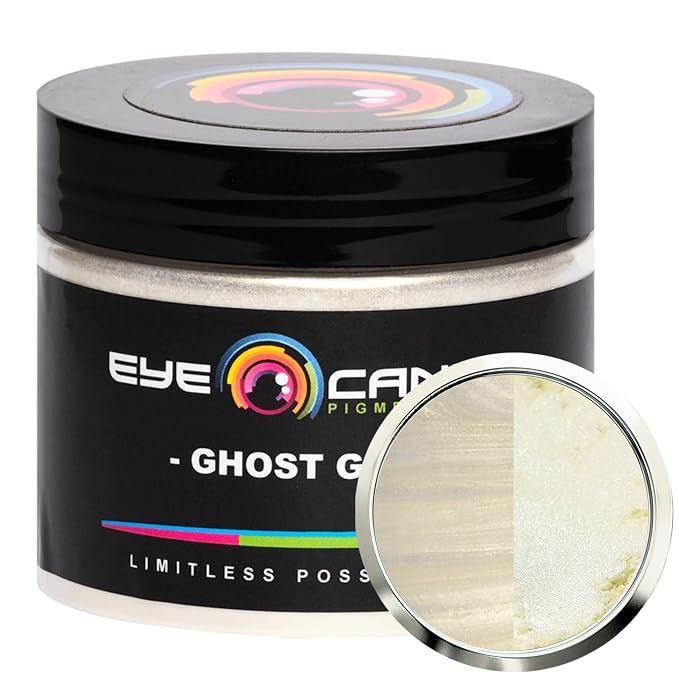 Mica Powder Pigment “Ghost Gold White” Multipurpose DIY Arts and Crafts by EyeCandyPigments