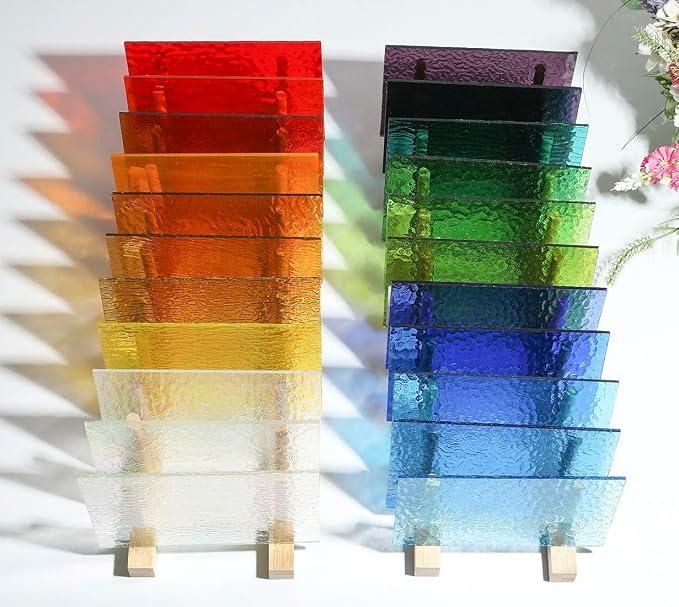 Lanyani 26 Sheets Transparent Stained Glass Sheets Packs - Image 2