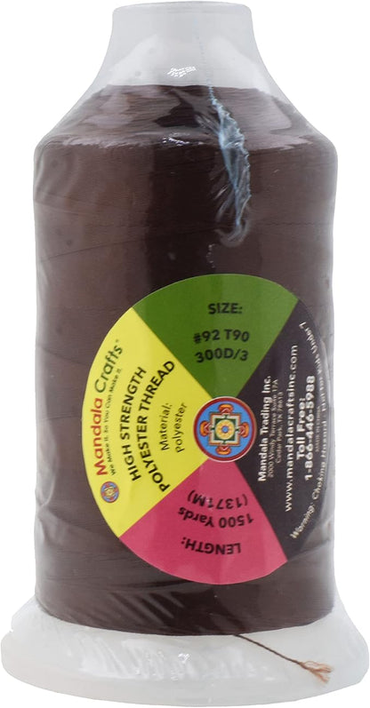 Mandala Crafts Brown Heavy Duty Thread - Image 3