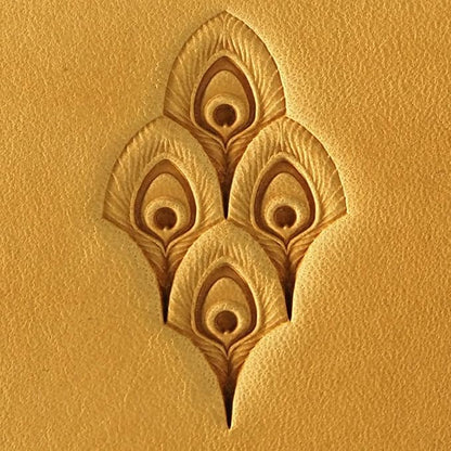 DandS ltd Leather Stamp Tool, Peacock Feather, Professional Steel Craft Tool - Image 7