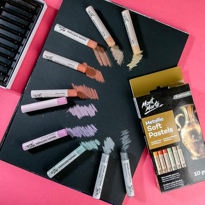Mont Marte Metallic Soft Pastels 10pc - Image 3