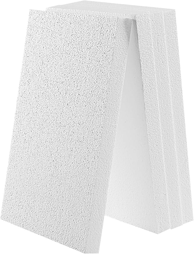 AMZQNART 4pcs Craft Foam Blocks 4×12×2in Polystyrene Blocks, Used - Image 4