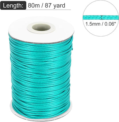 MECCANIXITY Waxed Cord 1.5mm Waxed Thread 87 Yard Wax String Leather Cord - Image 2