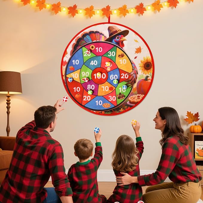 Thanksgiving Games: 29" Turkey Dart Board - Image 4