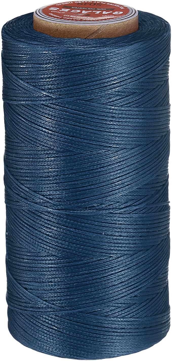 uxcell Flat Leather Sewing Waxed Thread, 270m / 295 Yards Polyester Wax String by uxcell