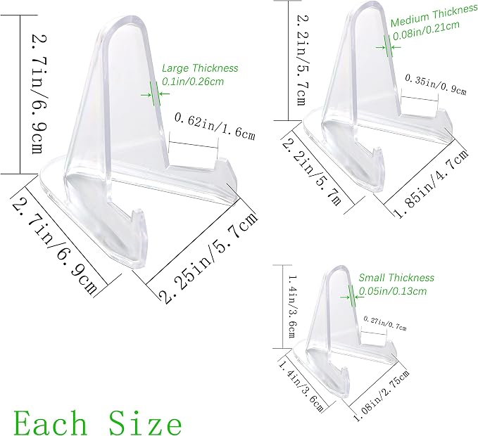 36 Packs Acrylic Easel Stands Display Stands/Plate Stands Coin Display Easel - Image 2