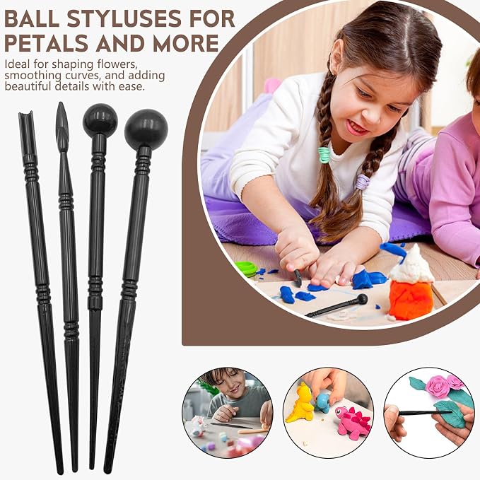 Clay Tools, Air Dry Clay, Sculpting Tools Dotting Ball Stylus Pen - Image 3