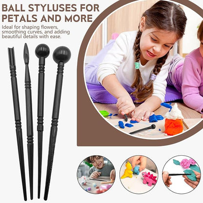 Clay Tools, Air Dry Clay, Sculpting Tools Dotting Ball Stylus Pen - Image 3