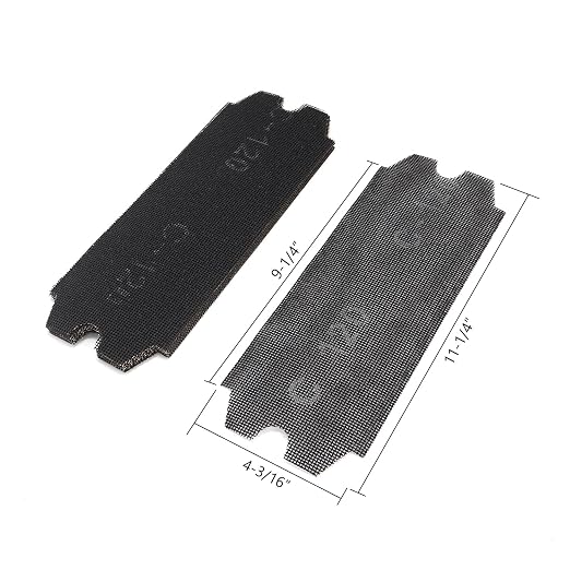 SCOTTCHEN Drywall Sanding Screen Mesh Sheet 4-3/16" x 11-1/4" Grit #120-12pcs - Image 2