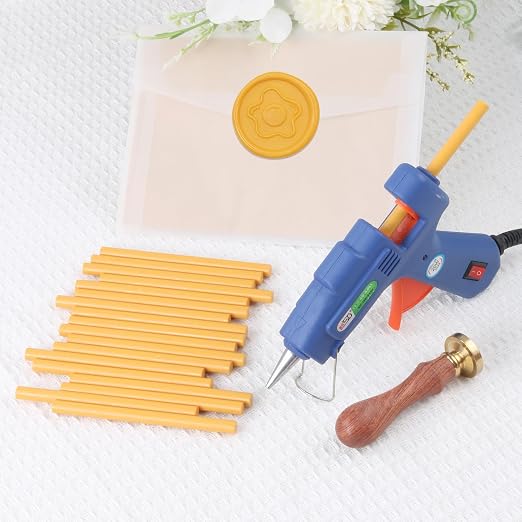 Yellow Sealing Wax Sticks, WASOHLING 20Pcs Glue Gun Wax Seal Sticks - Image 3