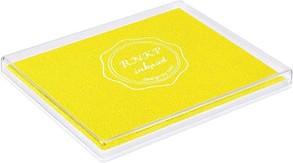 RNKP Large Yellow Ink Pad for Rubber Stamps, 5 × 4 inch Ink Stamp Pads by RNKP