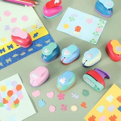 Harloon 10 Pcs Craft Hole Punch Shapes 1 Inch Paper Punch Hole Mix Shapes - Image 4