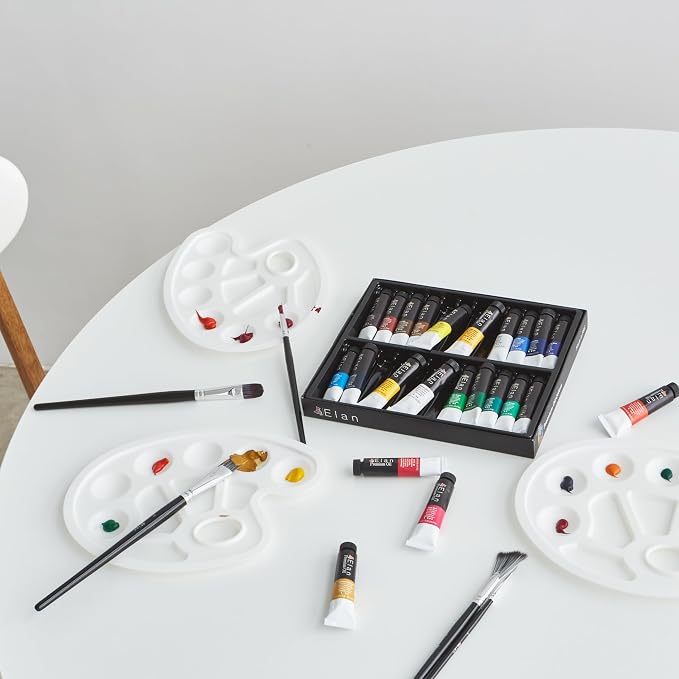 Elan Professional Oil Paint Set, 24 Vibrant Colors Mini Tubes 0.4fl oz - Image 6