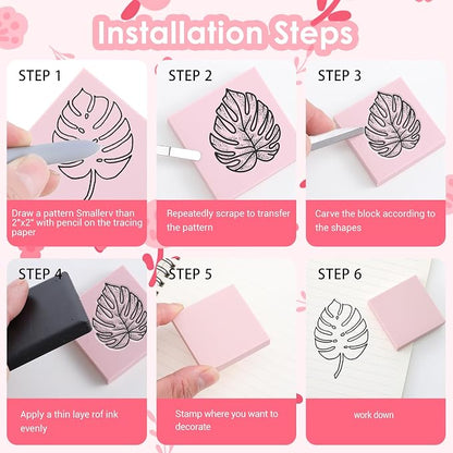 30 Pcs 2" X 2" Rubber Carving Blocks Linoleum Blocks - Image 4