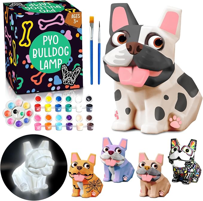 FUNZBO Paint Your Own Dog French Bulldog Lamp Kit by FunzBo