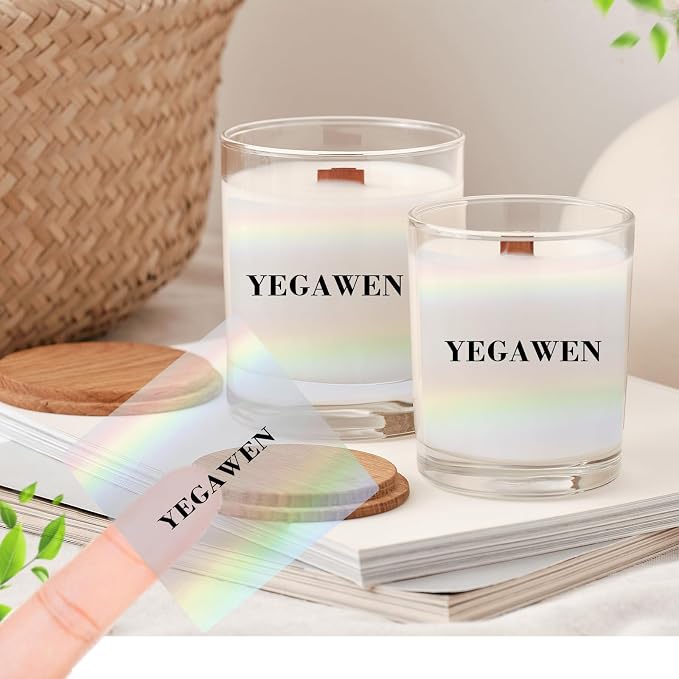 3 Inch Square Transparent Thermal Label Stickers, Holographic Clear - Image 5
