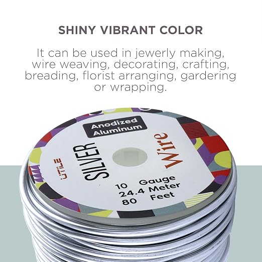 UTILE Armature Aluminum Wire 80 ft 10 Gauge 3.2 mm Anodized Craft Bendable Wire - Image 2