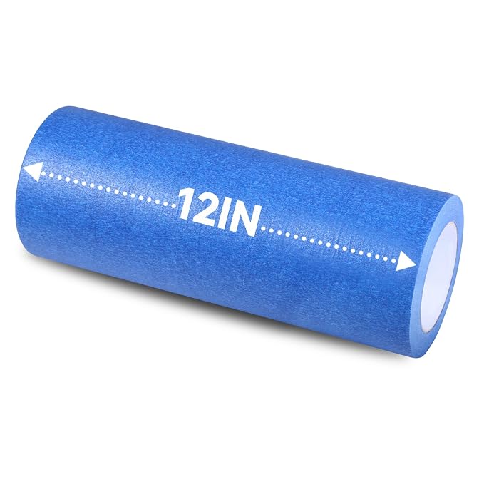 Wide Blue Painters Tape, 12 Inch x 55 Yards, Wide Masking Tape by Pueatte