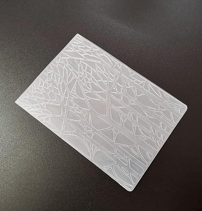 NZJ Merry Christmas Forest Tree Plastic Embossing Folders - Image 3