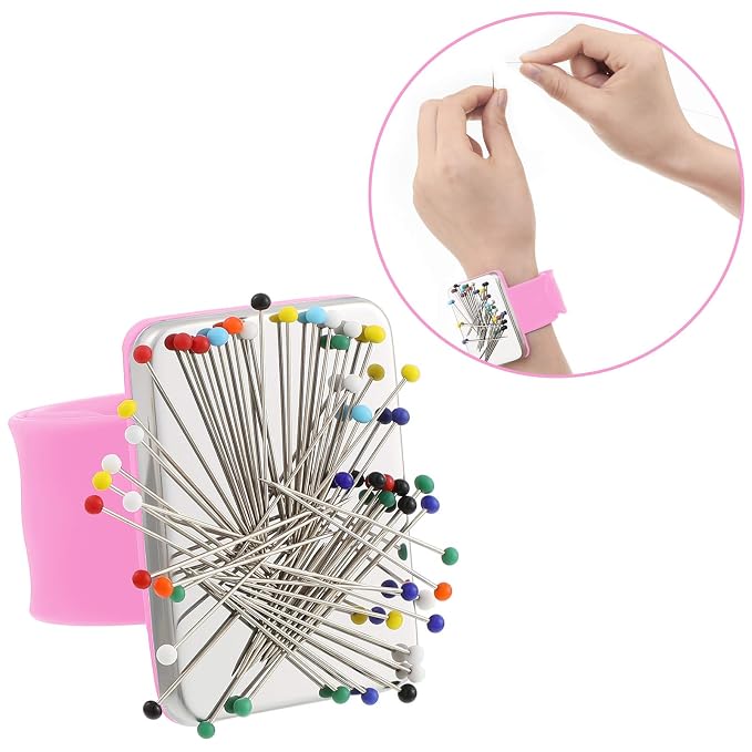 WILLBOND Magnetic Wrist Sewing Pincushion Wrist Magnetic Pin Holder Wristband - Image 3