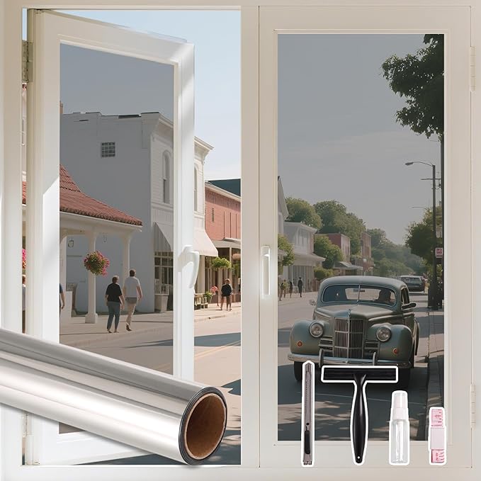 LEMON CLOUD One Way Window Privacy Film See Out Not in Reflective Mirror UV by LEMONCLOUD