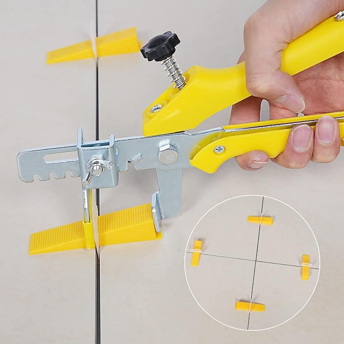Tile Leveling System with Tile Plier 600Pcs Piece Tile Spacers Clips 200Pcs - Image 3