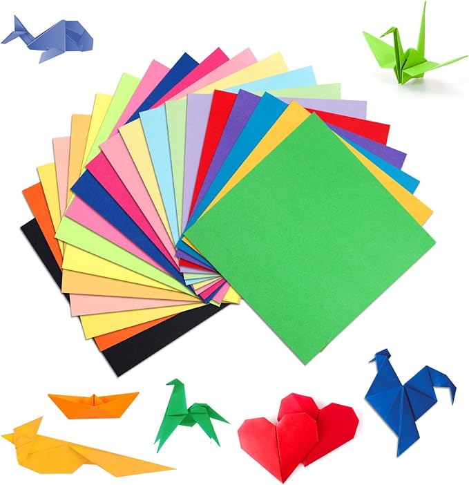 Granhoolm 300 Sheets Origami Paper, 20 Colors Origami Paper 8x8, Double Sided by Granhoolm