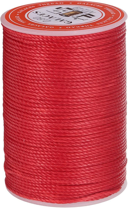 uxcell Round Leather Sewing Waxed Thread, 55m / 60 Yards Wax Polyester String by uxcell
