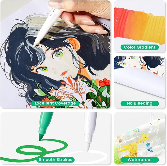 Mooking Paint Markers, 7.1G Capacity Acrylic Paint Markers - Image 7
