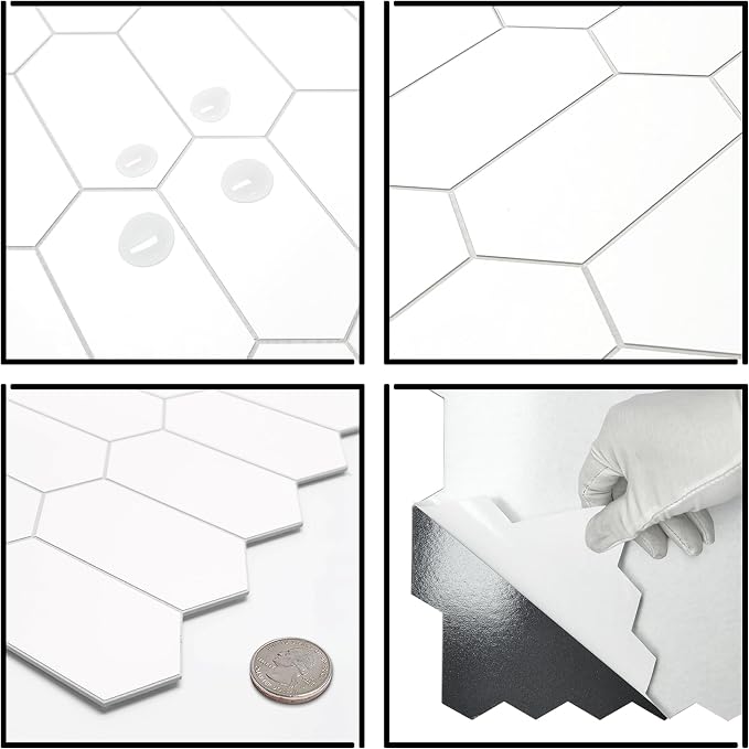The Tiles Plaza 10-Sheet Peel and Stick Backsplash, Stone Composite Stick On - Image 6