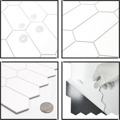 The Tiles Plaza 10-Sheet Peel and Stick Backsplash, Stone Composite Stick On - Image 6