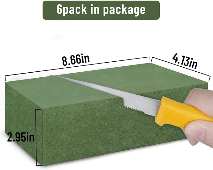 Floral Foam Blocks Large 9 Inch, Wet Floral Foam Bricks, Pack 6 of Floral Foam - Image 5