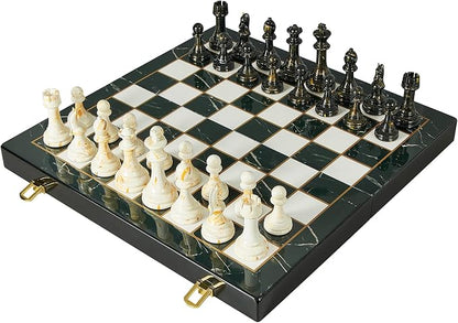 15" Large Chess Set for Adults- Weighted Acrylic Pieces Including Extra 2 Queens - Image 7