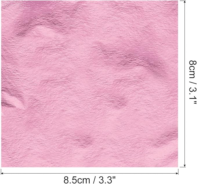 MECCANIXITY Gold Leaf Foil Sheet, Rose Red Leaf Papers, 3.3 x 3.1inch - Image 2