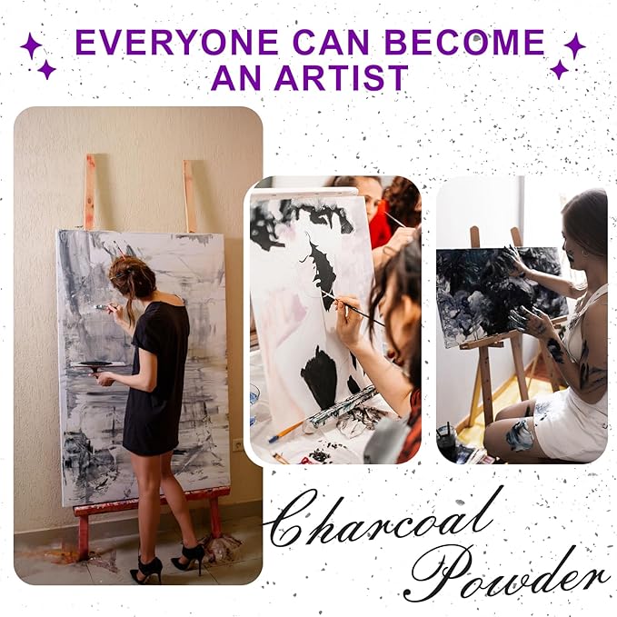 Premium Charcoal Powder for Drawing and Art, Drawing Charcoal for Sketching - Image 3
