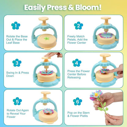 Flower Craft Kit for Kids Ages 4-8 – DIY Fabric Bouquet Toy for Girls and Boys - Image 6