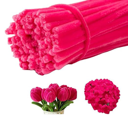 100 Pieces Pipe Cleaners Chenille Stem, Pastel Candy Color Pipe Cleaners Set by RSACCSKY
