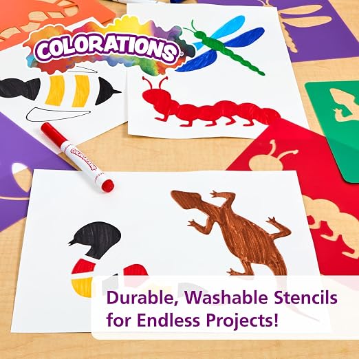 Colorations Garden Stencils, 12 Garden Designs, Made from Washable Plastic - Image 7