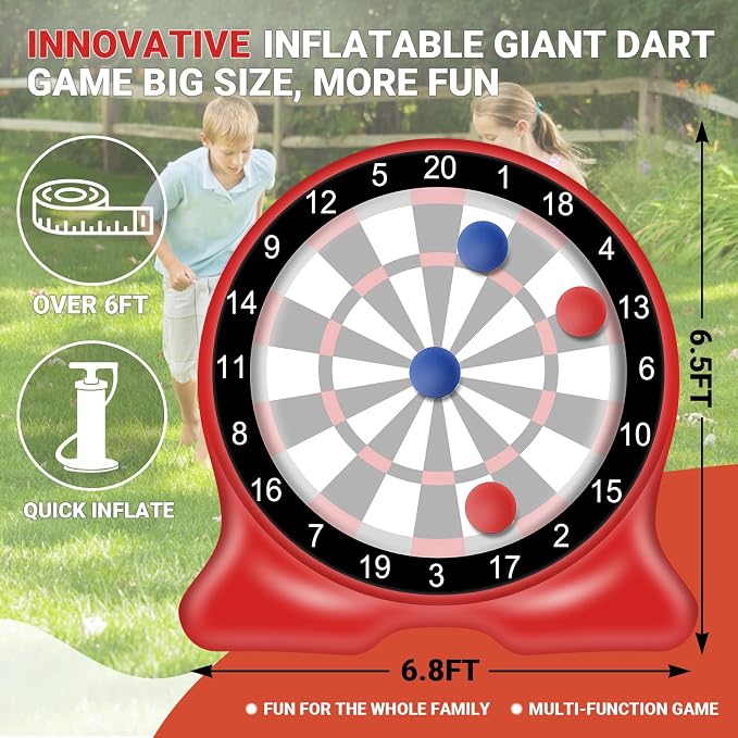 Giant Inflatable Dart Board, 6.5FT Outdoor Games - Image 5