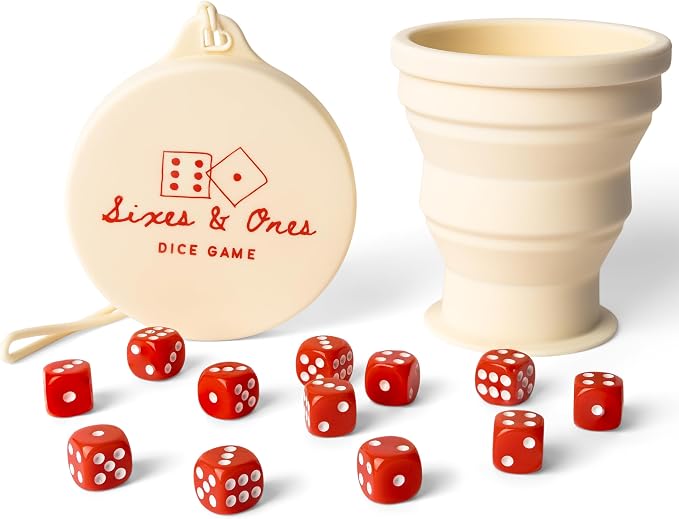 Vango Sixes & Ones Dice Game – 6 Curated Dice Games All in One, Expandable by Vango