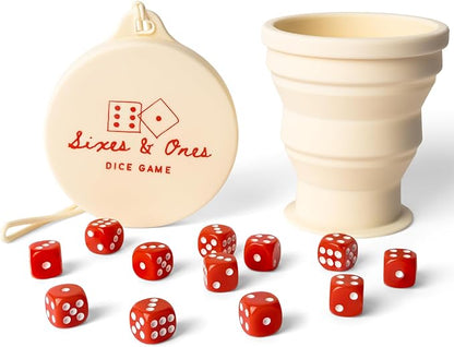 Vango Sixes & Ones Dice Game – 6 Curated Dice Games All in One, Expandable by Vango