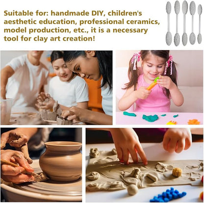5PCS Double-Ended Clay Sculpting Tools, Polymer Clay Texture Tools Set - Image 4